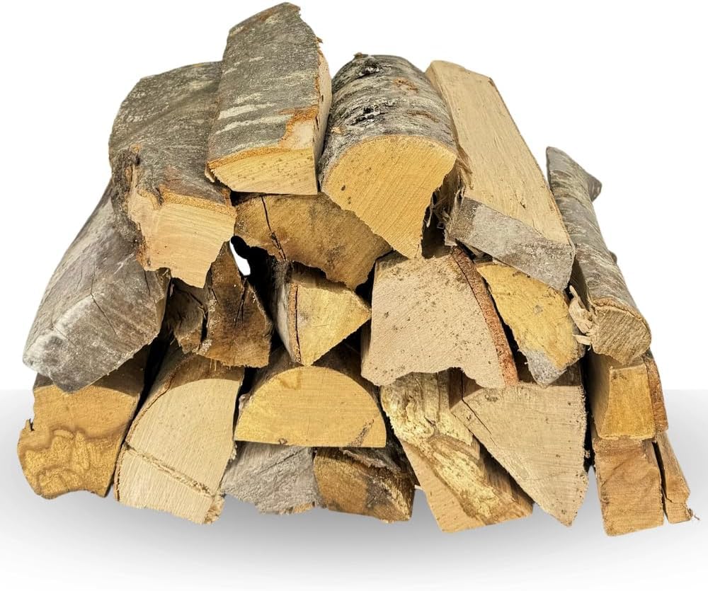 acquaverde | Legna da ardere di Faggio in Tronchetti da 25 cm, Secca e pronta all'uso per Riscaldamento, Stufe, Caminetti e Barbecue (1 Cartone, 10 kg)