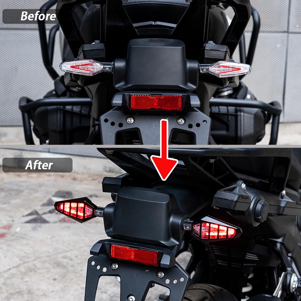 Para R1300GS R1250GS GS 1300 Aventura S1000R S1000RR S1000XR R1300R R1300RS R 1250 R RS Motocicleta CNC Flasher trasero Protección de la luz R 1300 GS R RS Accesorios S 1000 R XR RR (Negro)