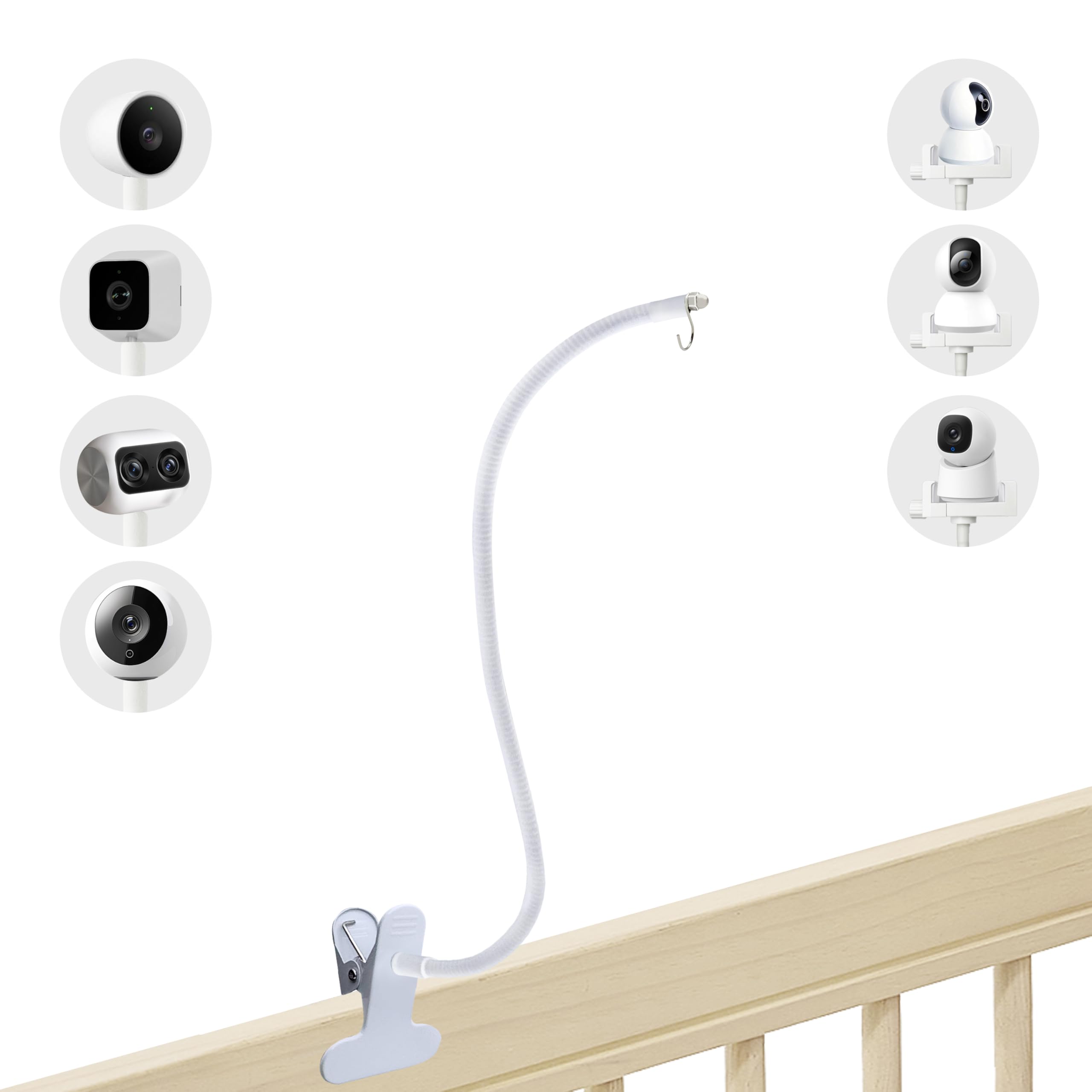 FloraVigo Universelle Kamerahalterung für Babyständer und Babyphone, multifunktionaler 60-cm-Telefonständer, Geeignet als Befestigungshalterung zum Aufhängen von Spielzeug am Babybett