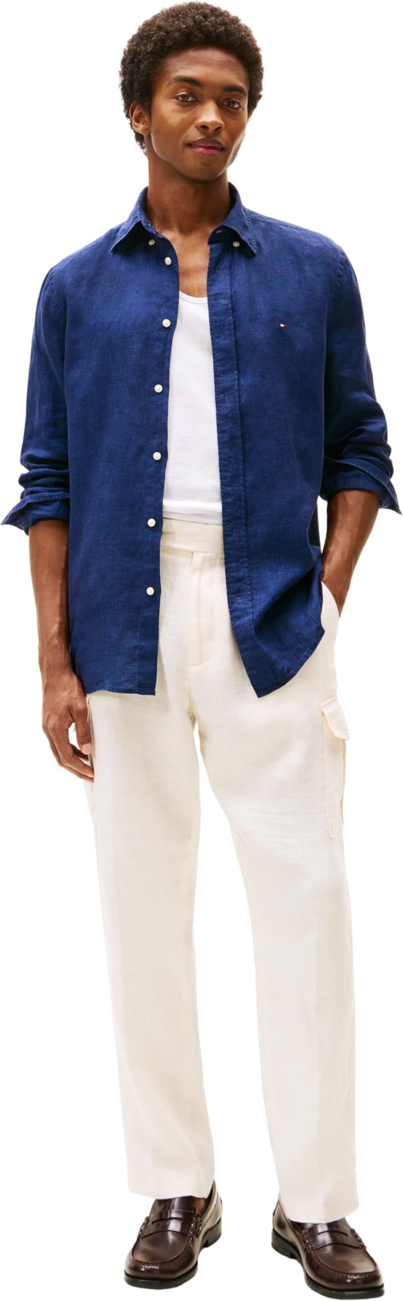 Tommy Hilfiger Camisa Hombre Camisa de lino