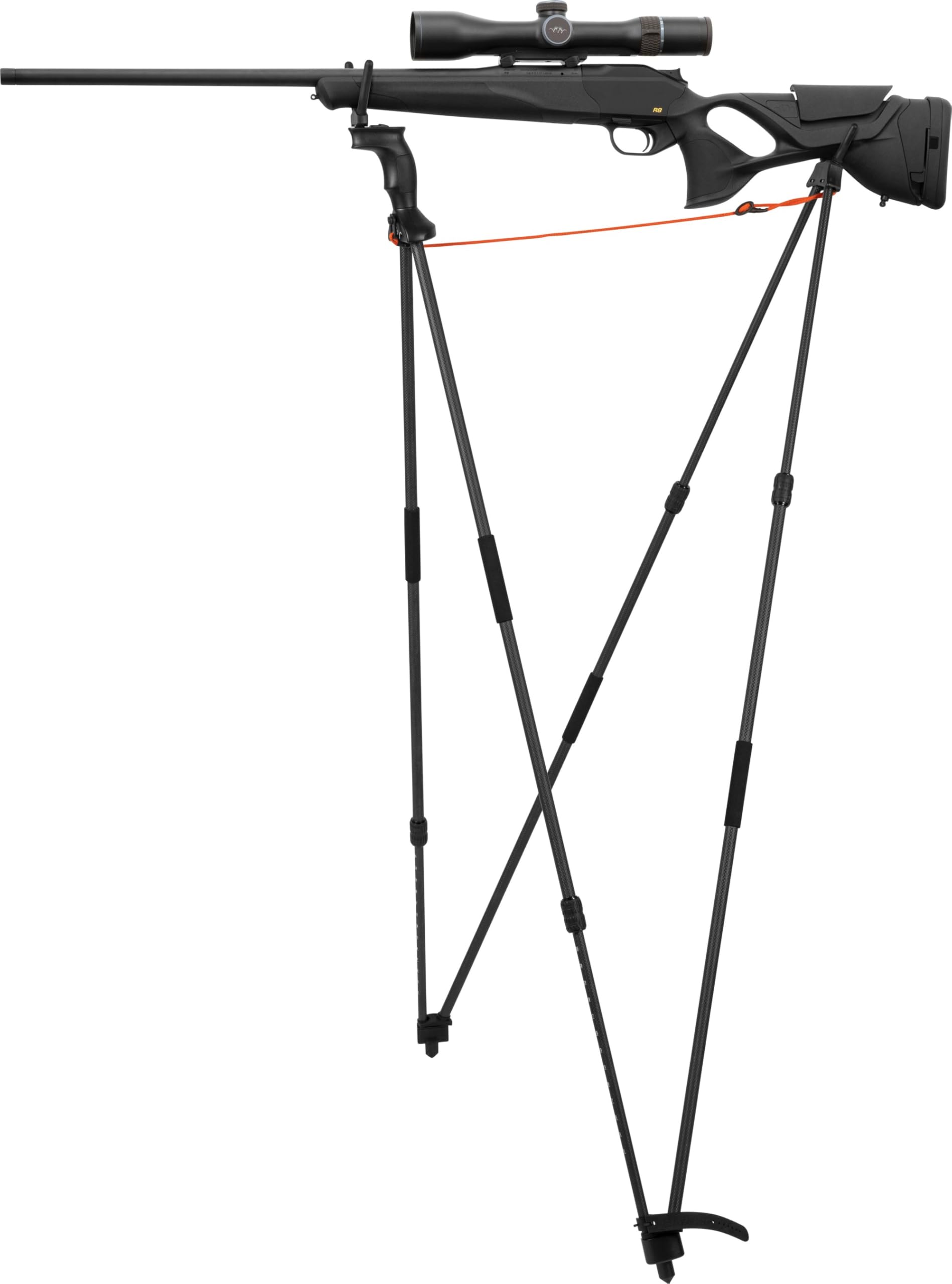 Blaser Carbon Zielstock 2.0 – leichter & starker Pirsch‑ und Drückjagdstab, 1,24–1,98 m verstellbar, drehbarer Pistolengriff, Selbstjustierung, inkl. Tasche