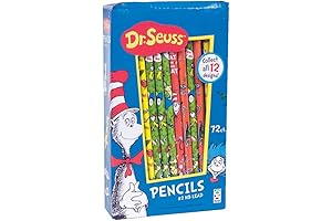 Dr. Seuss Number 2 Pencils, Perfect Character Pencils for Kids (Pack of 72)