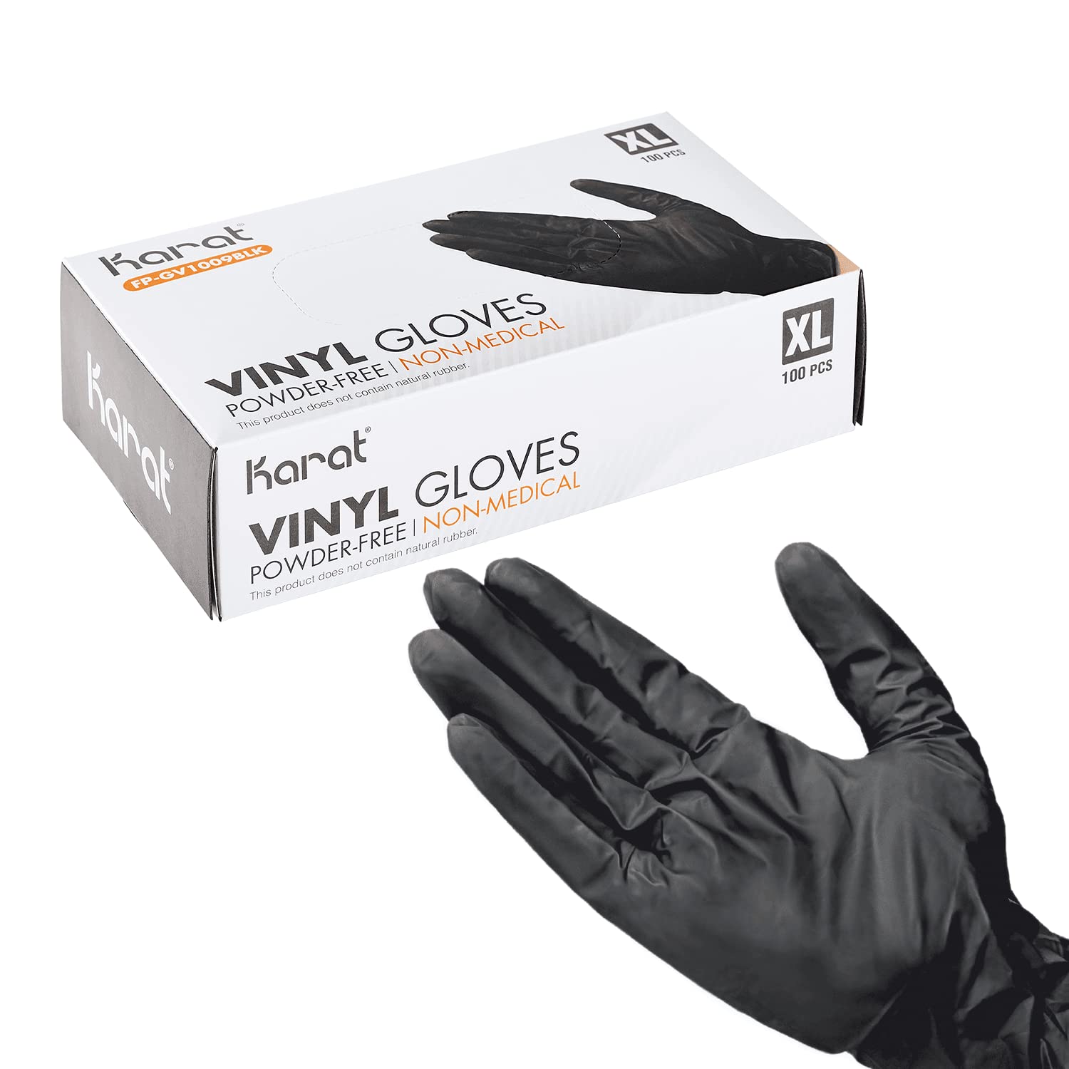 Karat Blue and Black Synthetic Vinyl Powder-FREE Glove - Case of 1000
