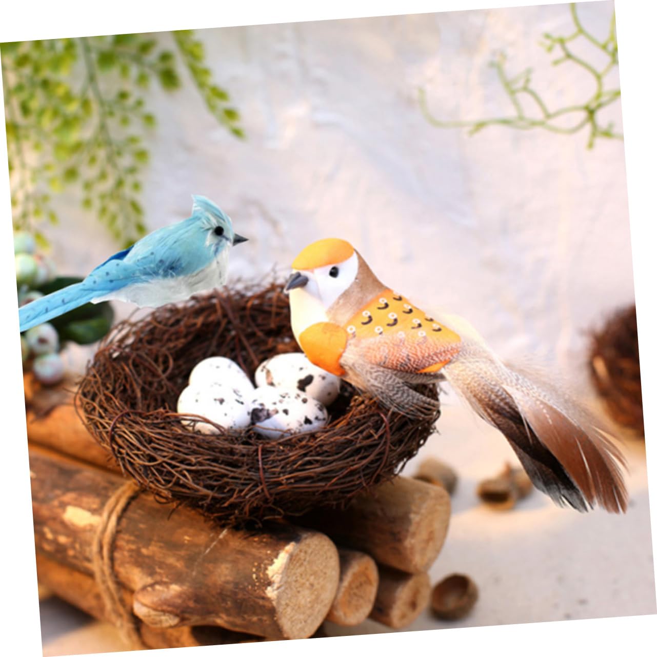 PRETYZOOM 3 Set Di Uccelli Artificiali Per Decorazioni Statuette Di Uccelli Da Giardino Realistiche Ornamenti 6 Pezzi * 3