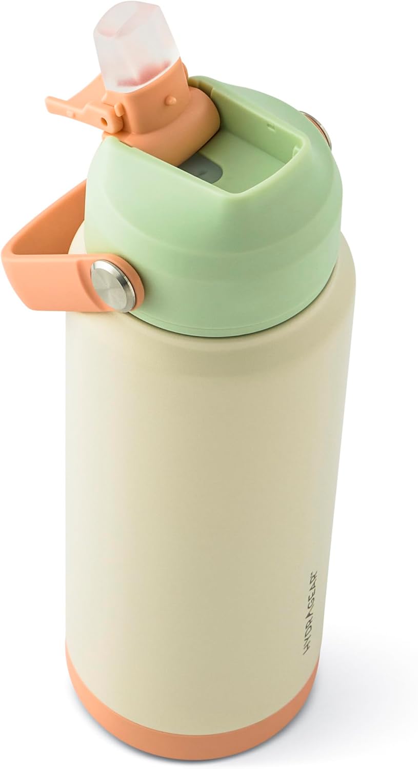 Hydragear ARLO Stainless Steel Water Bottle – 24 oz (710 ml) Insulated with Twist-and-Sip Lid - Snowdrop - Image 2