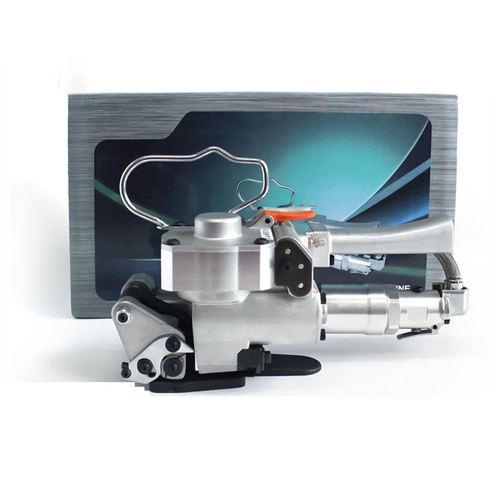 Reggiatrice pneumatica Portatile in Acciaio e plastica Reggiatrice Tensione 3500N A19/25 Attrezzatura per reggiatura pneumatica Strumenti per reggiatura (A25 (19-25 mm))