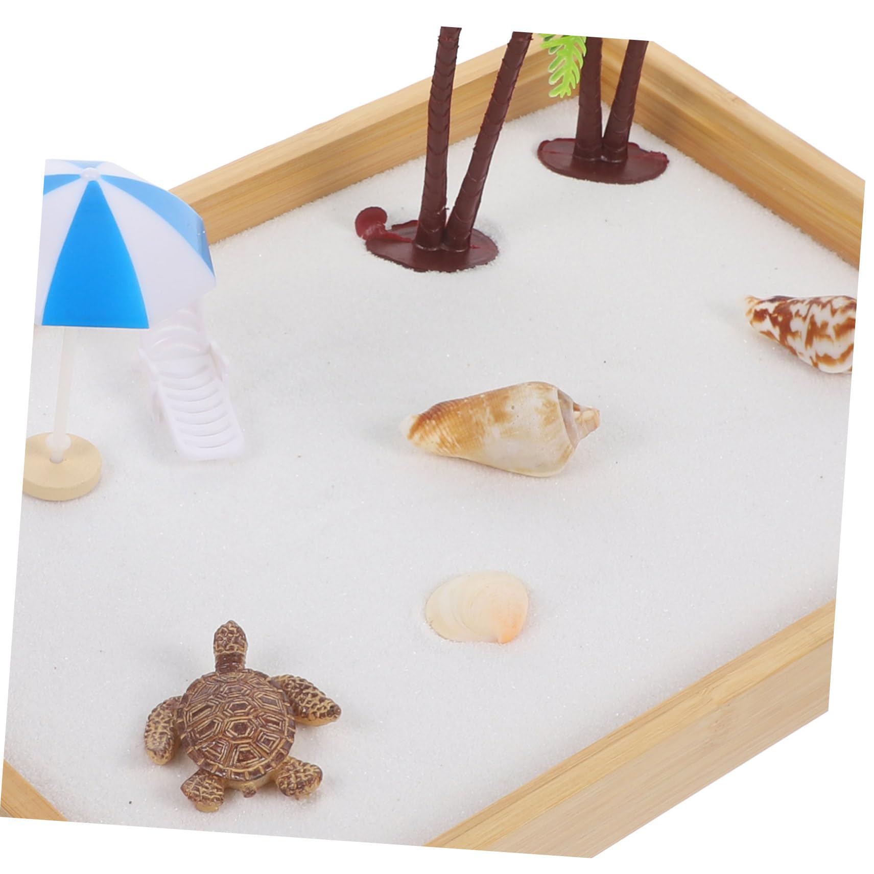 Künstliche Strandszene Sanddeko Satz aus Robustem Material für Wohndekoration Zimmer Zen Garten Miniatur Ozean Sandkasten zur Entspannung