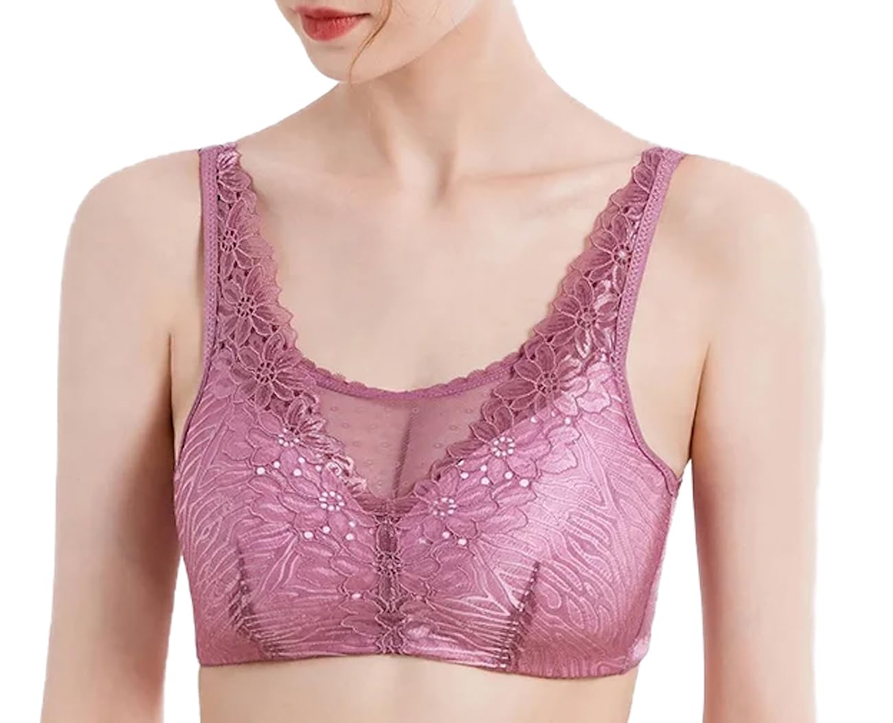 Brasier de mastectomía con Bolsillos según Las Tallas de Copa, Beige, 90C