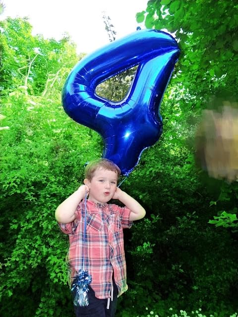 Image of Number Balloons Dark Blue 24 Balloon 40 inch for 24 42 Birthday Decorations | Saturated Color, Large 40 in, With Inflation Straw & Hanging Hole, Great for Men's Party, Back-To-School Season, Pool Party