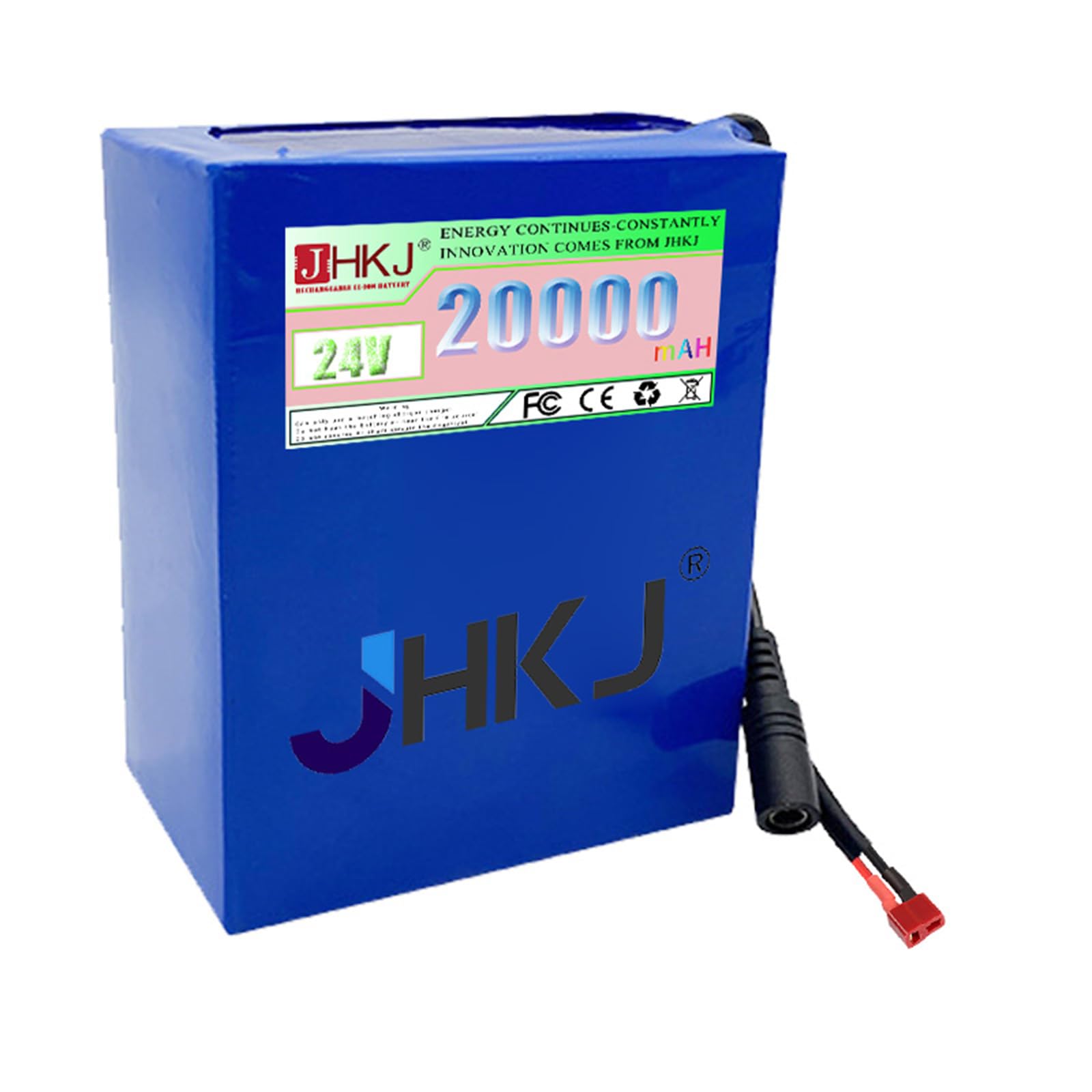 Akumulator litowy 24 V, 20 Ah, akumulator litowo-jonowy 24 V, 24 V, akumulator litowo-jonowy 24 V z ładowarką do silników 200 W, 350 W, 500 W, 24 v20 Ah, wtyczka