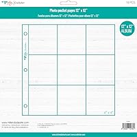 Vista 1 de Craftelier - Fundas de plástico transparente con 9 bolsillos para álbumes de fotos personalizados Incluye 10 fundas de 12" x 12" (30,5 x 30,5 cm)