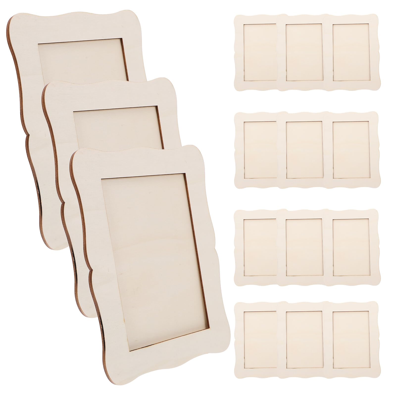 15 Cornici per Foto in Legno Vuote Fai da Te Supporto, Cornici Piccole Decorabili per Halloween e Ringraziamento, Kit Artigianale per Ragazzo Ragazza
