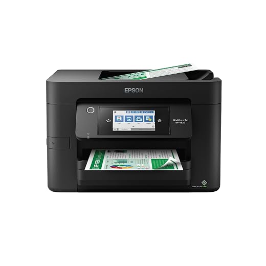 Epson Workforce Pro Wf-4820 Wireless All-in-one Printer with Auto 2-sided Printing, 35-page Adf, 250-sheet Paper Tray and 4.3" Colour Touchscreen , Black