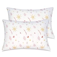Vista 17 de Zenssia Fundas de Almohada de Algodón Orgánico para Niños Pequeños, Paquete de 2, Fundas de Almohada de Viaje de 13x18 Pulgadas con Cierre de Sobre