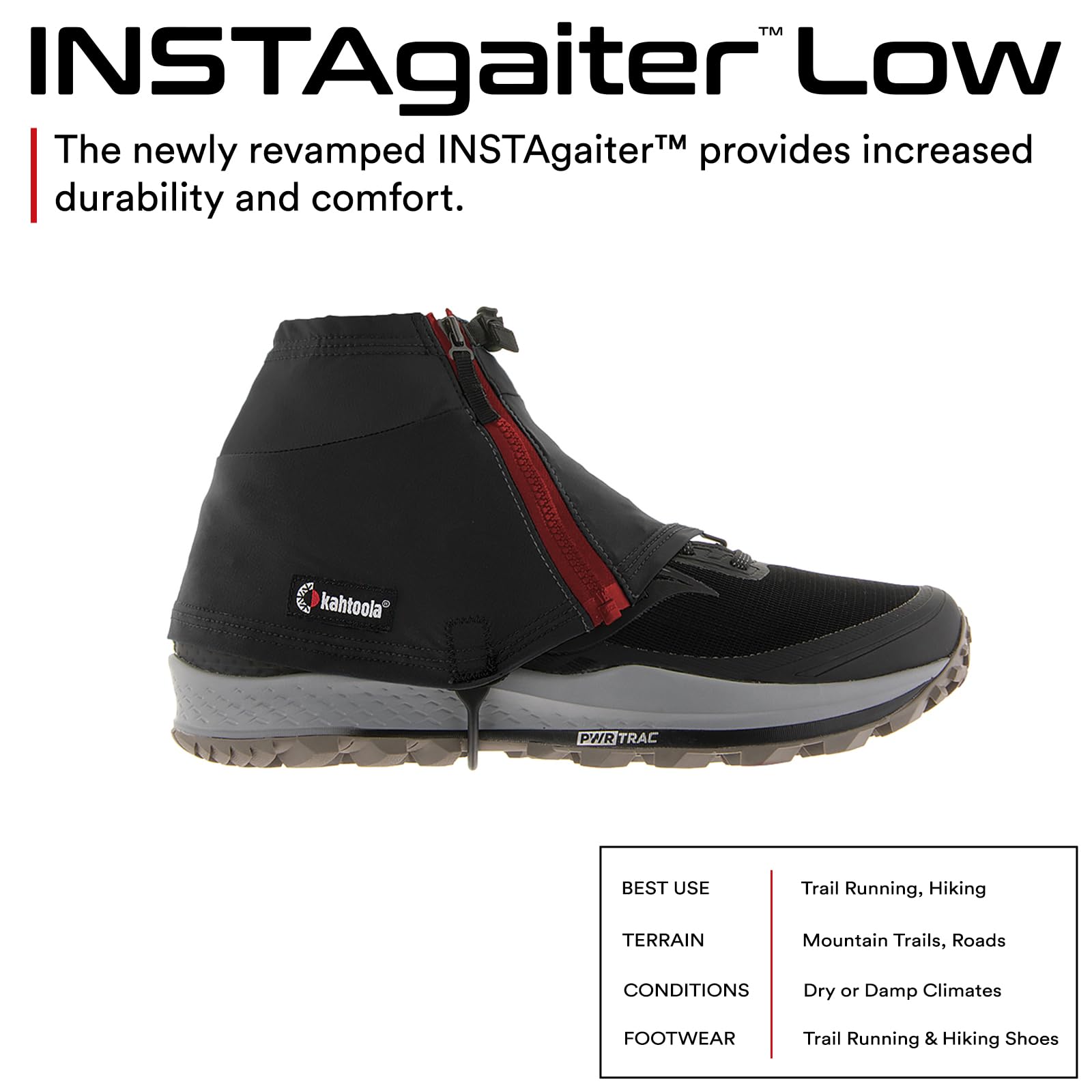 Kahtoola INSTAgaiter Bottes Basses pour randonnée, Course, Alpinisme, Chasse, Terrain Rocheux, Boue, Neige et Glace