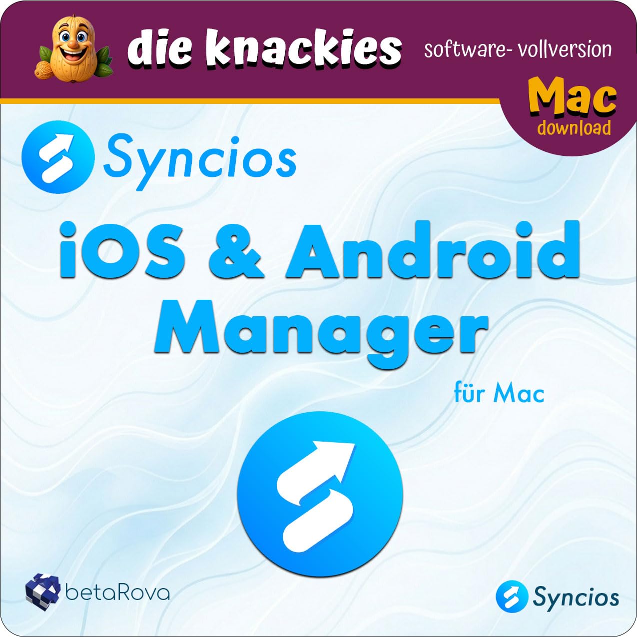 die knackies - Syncios iOS und Android Manager für Mac | iOS & Android Datenmanager & iTunes Alternative | Smartphone Backup, Datentransfer & Medien-Verwaltung für macOS