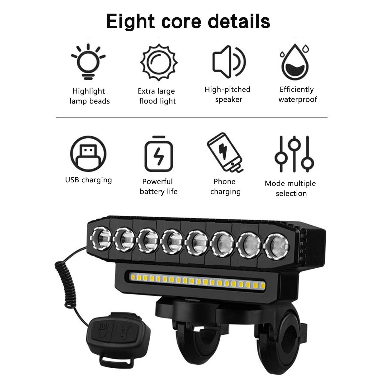 Luci Bicicletta Kit, USB Ricaricabile,Impermeabile Con Luce Posteriore Bici Da Corsa, Frecce Monopattino Elettrico Impermeabile,Per Bici Strada E Mtb