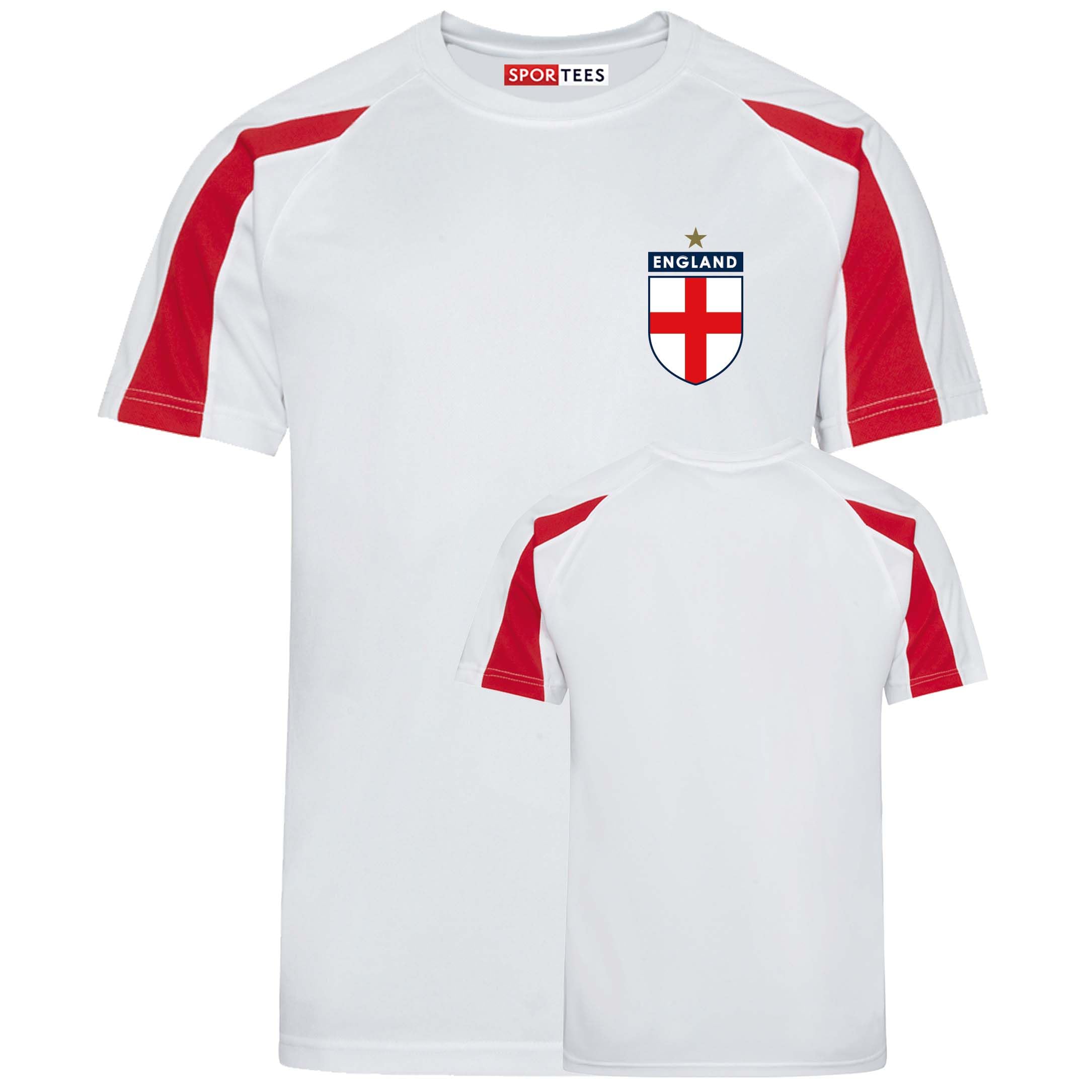 Sportees Retroengland Style Home Kit White Football Shirt Uk Boys