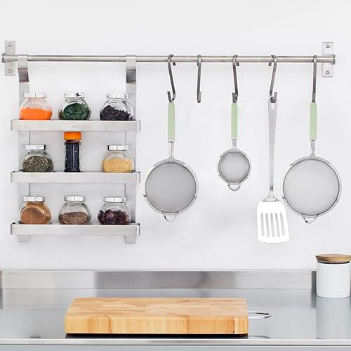 Miniatura 7 de Coladores de acero inoxidable, tamiz de malla fina, tamiz para hornear, colador de metal, pequeños coladores y coladores para cocina, colador de