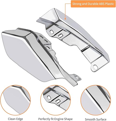 Miniatura 4 de VG MOTO Deflectores de aire de marco medio, cubiertas cromadas compatibles con Harley Touring Street Glide Road King Electra Glide CVO 2009-2023