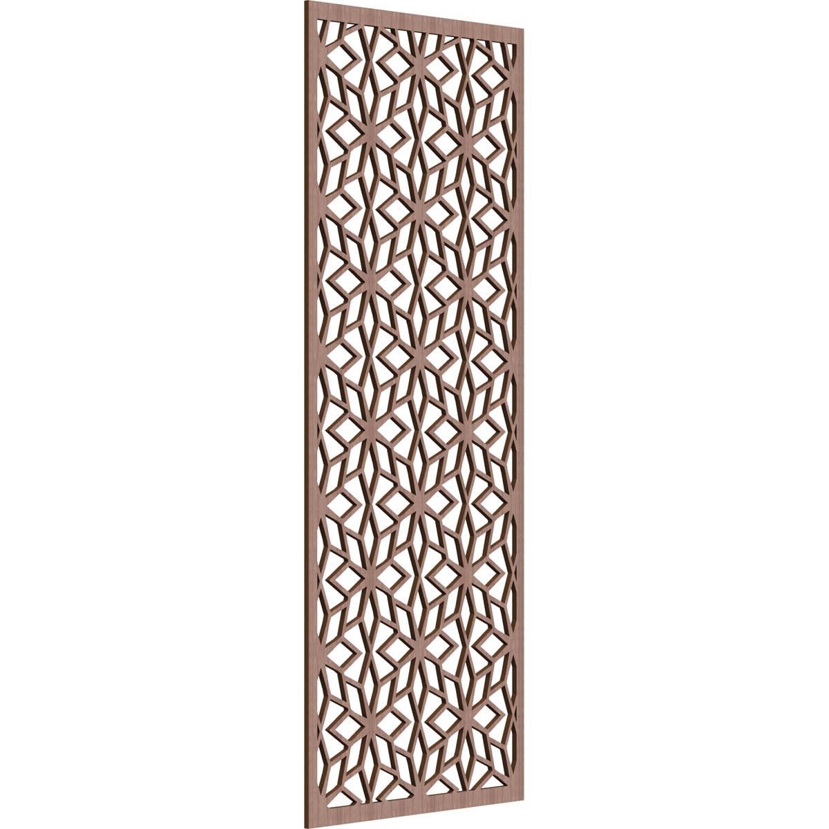 Lake Decorative Pierced Fretwork Wood Wall Panels, 25 3/8"W x 64 3/8"H x 3/8"T, Walnut