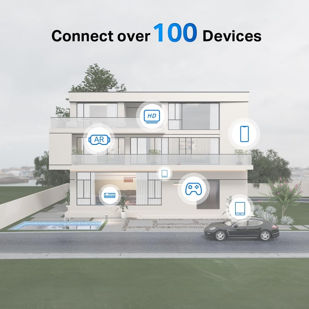 Mercusys Halo H1500X - Set Wi-Fi 6 Mesh Wi-Fi (confezione da 3), router e ripetitore Dual Band AX1500, porta Gigabit, consigliato per case con 3-5 camere da letto