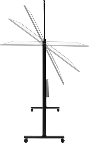 Miniatura 2 de Global Industrial Pizarra blanca magnética de borrado en seco, reversible de doble cara, 72 x 48, marco negro