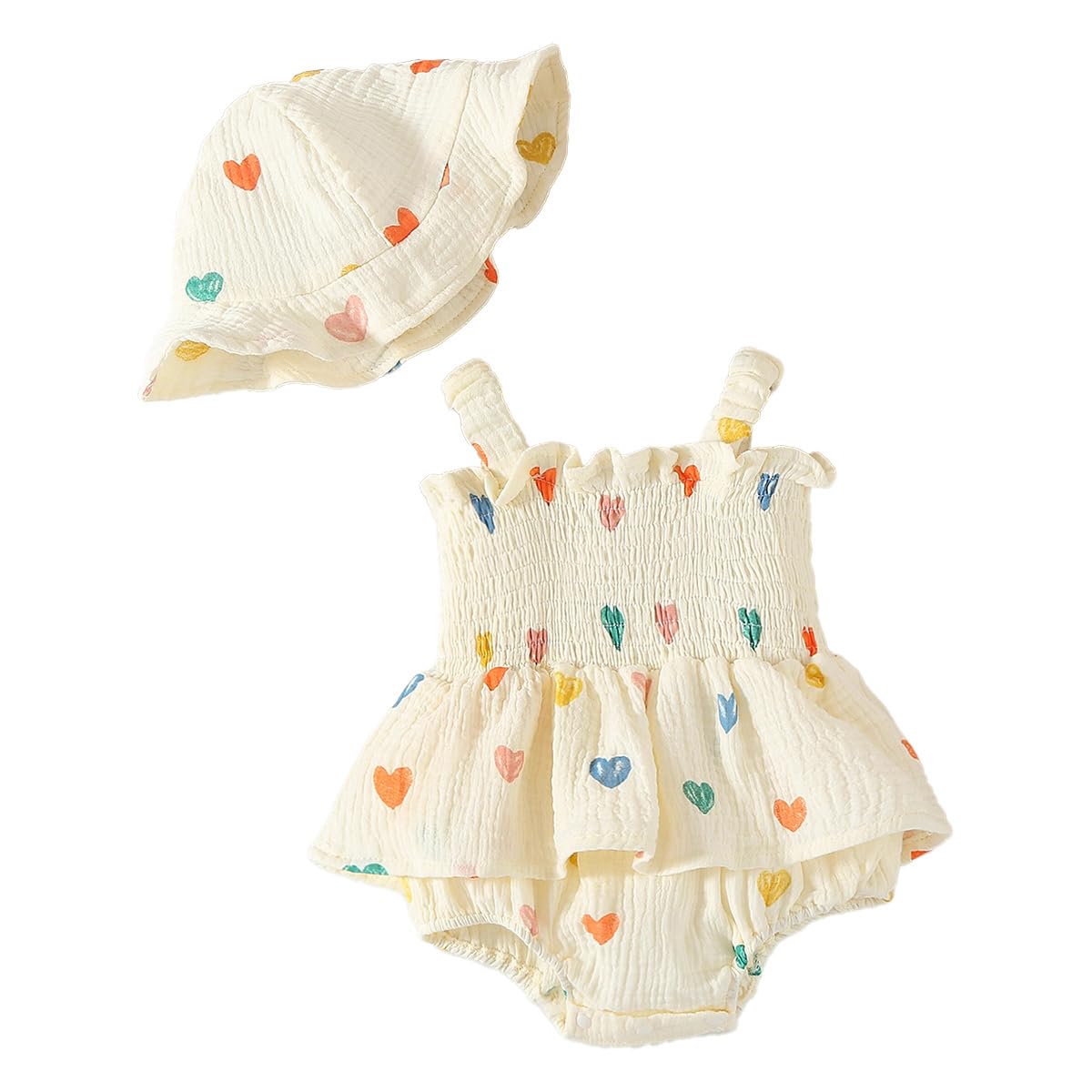 Vestidos Bebé Niña Ropa de Verano Floral Bohemios Vestido de Algodón y Lino con Gorro para Recién Nacidos Conjuntos para Bebés Sesiones de Fotos — view 8
