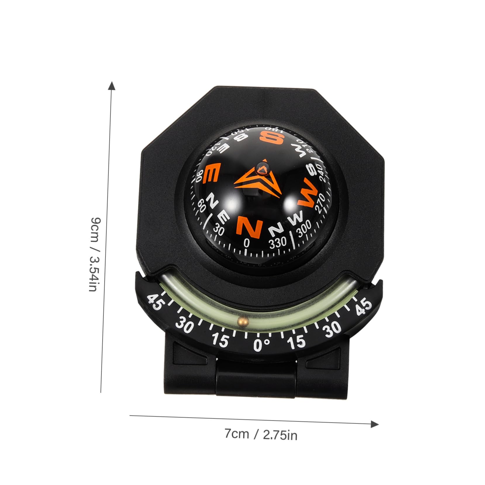Kisangel Portable Ball Compass for Car Dashboard Automotive Compass for Easy Navigation Reliable Direction Guidance for Cars Boats Outdoor Travel