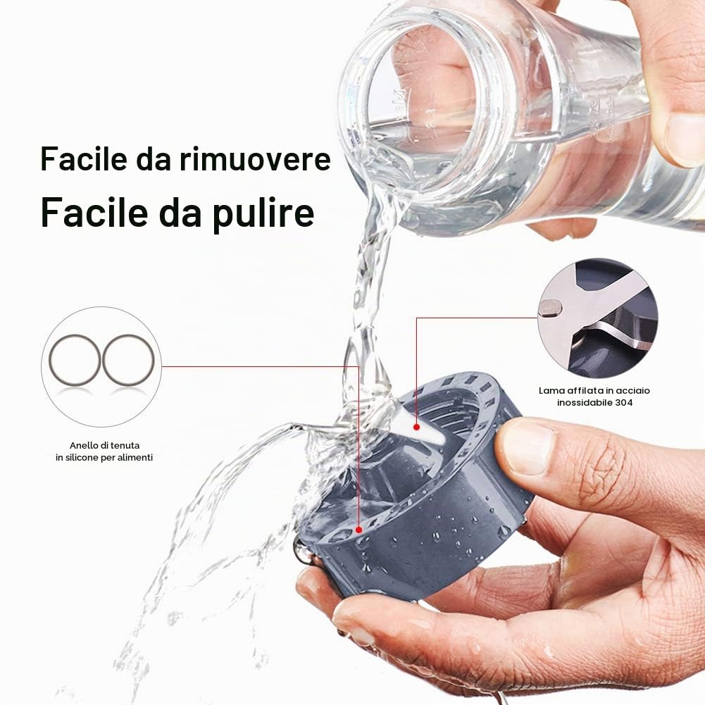 Fdit Lama Frullatore Ricambio 900W in Acciaio Inox 304, Base Lama con Guarnizione per Frullati Proteici, Frutta e Verdura