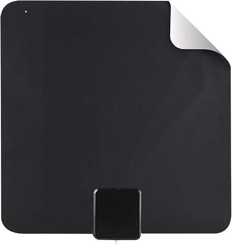 Antena HDTV para interior RCA Thin - Antena reversible de película delgada con HDTV Multi Direccional VHF y UHF Recepción. Rango de 35 millas.