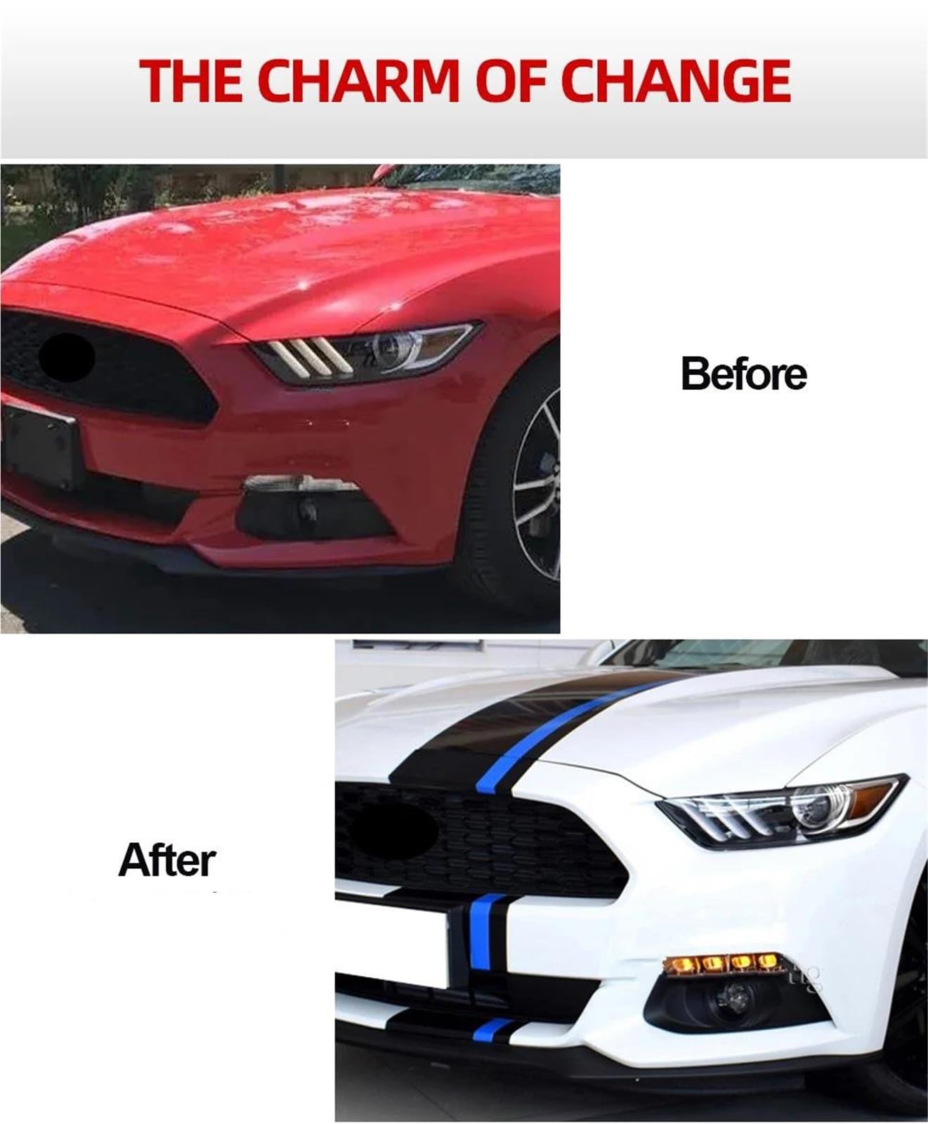 Luz Circulación Diurna Impermeable 12V Indicadora Señal Giro Parachoques Para Ford Para Mustang 2015 2016 2017