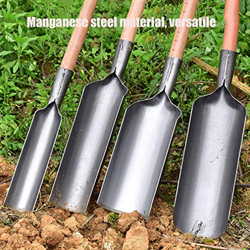 LXFMZ Gardening Tool Quality Steel Shovel with Metal Digging Spade, Multi-Use Shovel for Digging, Farm Garden Steel Gardening Soil Spade,Metallic,4512.5cm