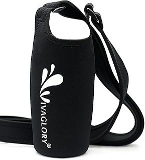 VIVAGLORY Neoprene Water Bottle Holder, Insulated Water Bottle Sling with Adjustable Shoulder Strap, Great for Stainless S...