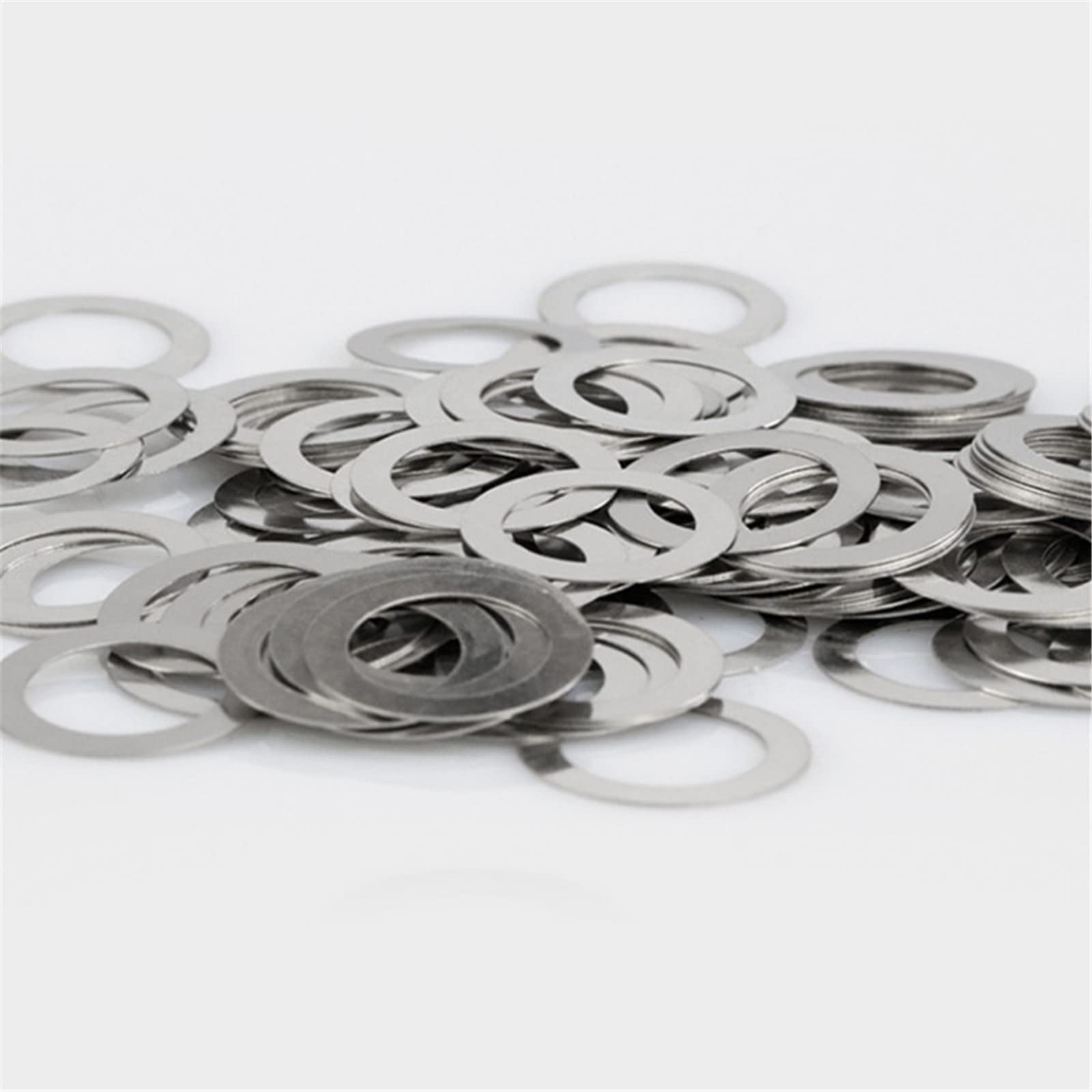 40 piezas S: 0,1-10 piezas/0,2-10 piezas/0,3-10 piezas/0,5-10 arandelas de cuña de metal DIN988 Junta ultrafina de acero inoxidable arandela plana fina (13 x 19)