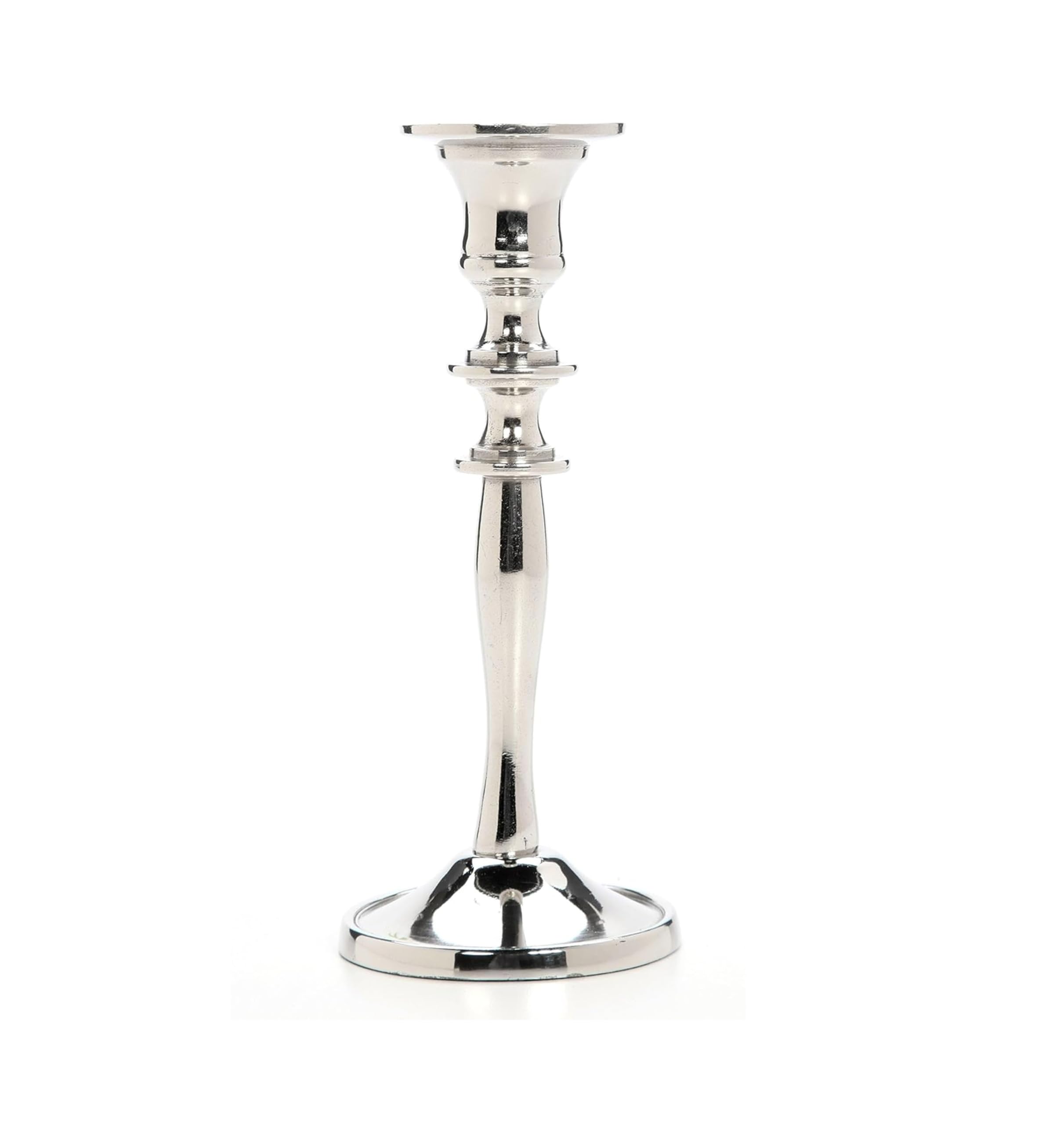 Hosley Metal Candle Stand Holder/Taper Candle Stand Holder for Home Decor Festival Wedding Events | Silver (Pack of 1)-image-16