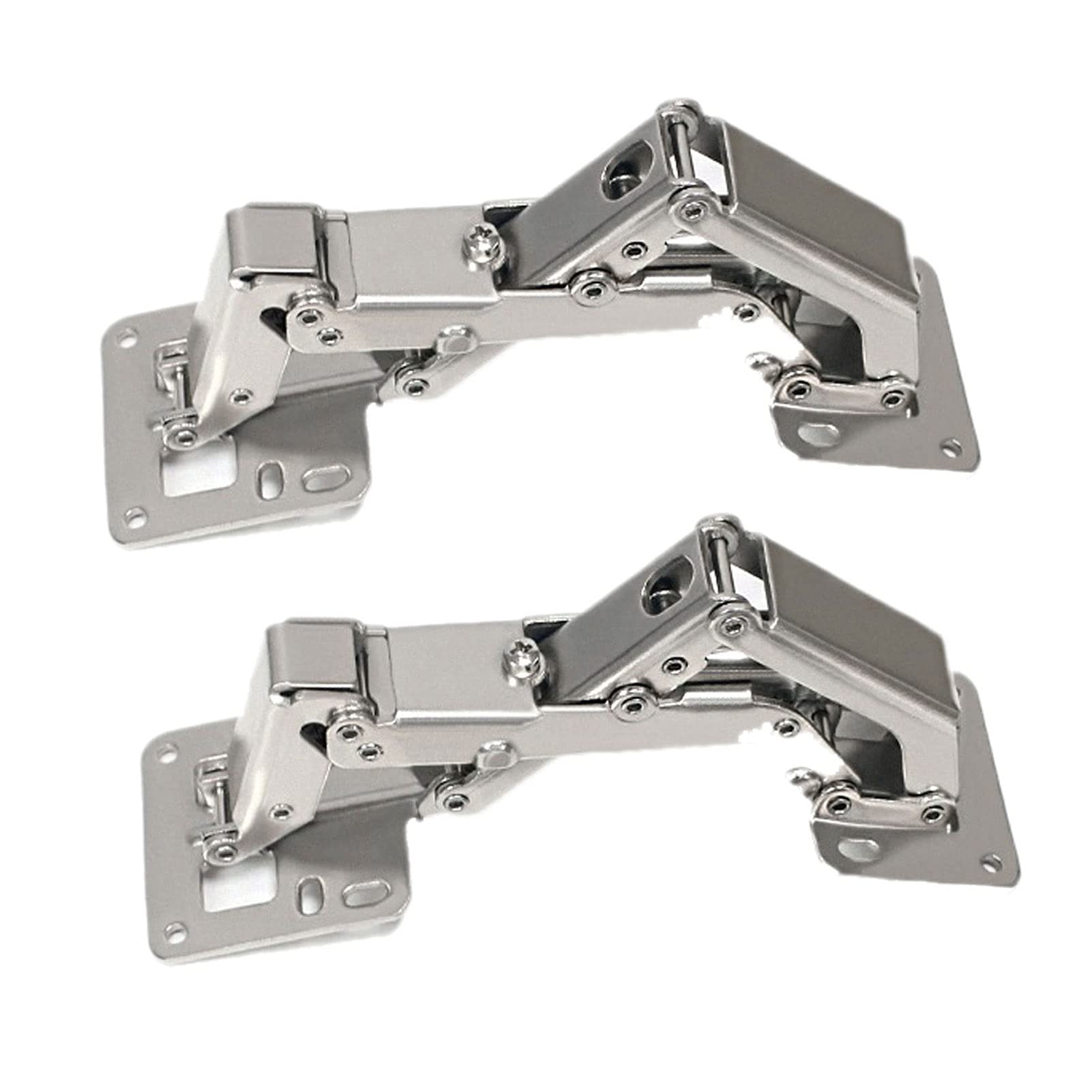 Shundeed One Color 5"/Perforated-Free Damping Buffer Hydraulic Hinge, Cold-Rolled Steel Universal Perforated-Free Wardrobe Cabinet Door Hinge(Hydraulic)