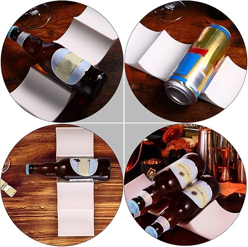 Miniatura 3 de DOITOOL Botella de agua de metal, 4 piezas, estante de plástico moderno para botellas de vino, soporte para botellas de vino, soporte para