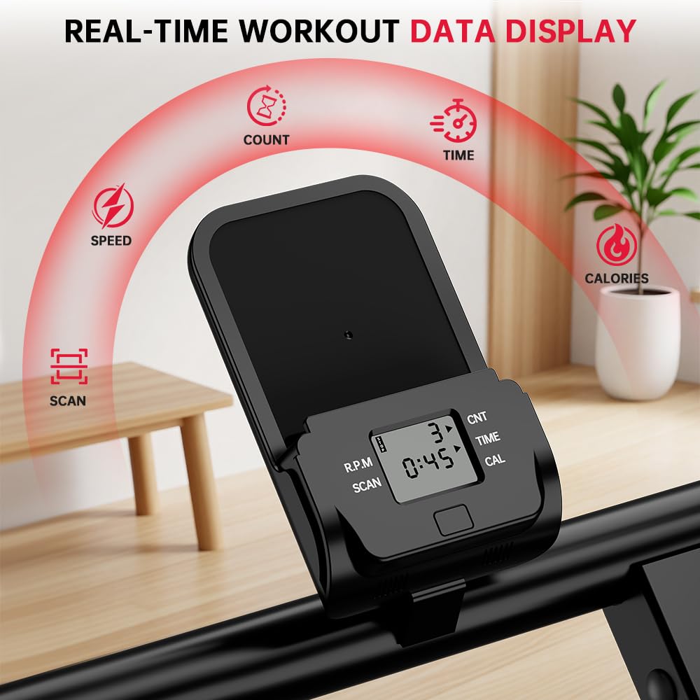 Scaletta macchina per palestra domestica, scalatore verticale pieghevole con regolazione in altezza a 3 livelli, portata 150 kg, display LCD, funzionamento silenzioso