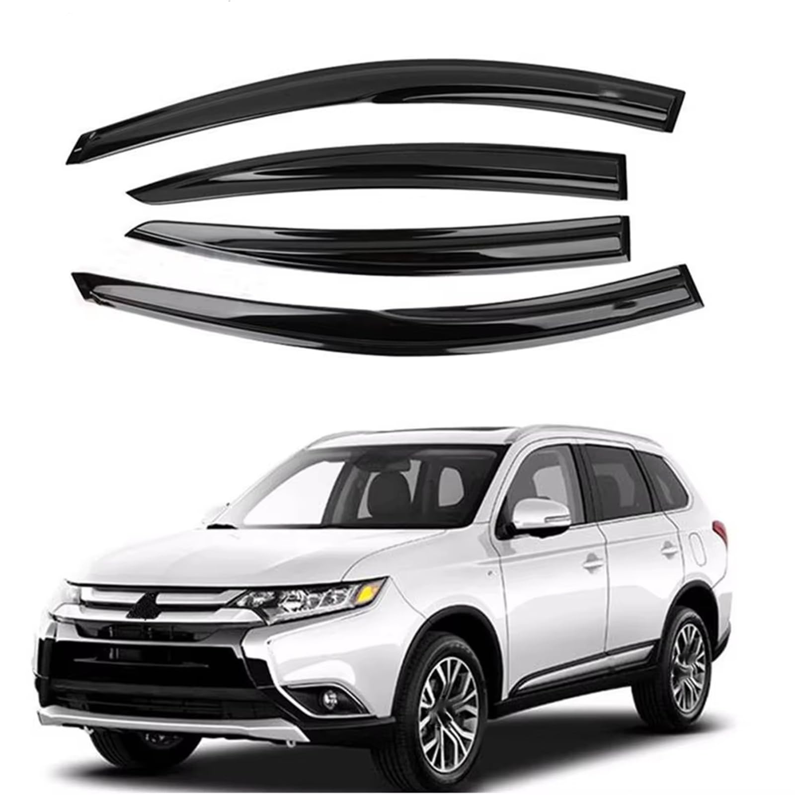 Déflecteurs de vitre pour Mitsubishi Outlander 2014-2020 | Lot de 4 pièces