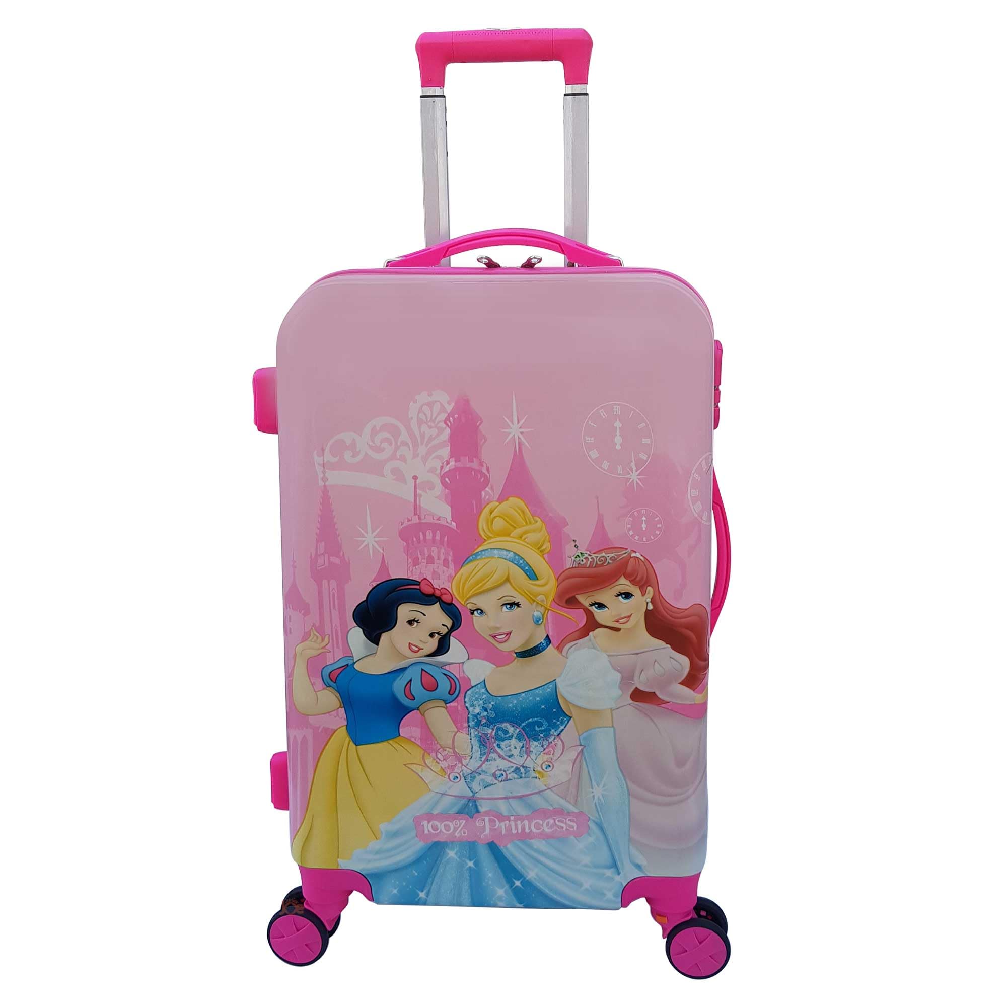 ABS Hard Shell 8 Wheels 24 Inches 360 Degree RollingTrolley Suitcase for Kids (Luggage-2), BLUE, Medium