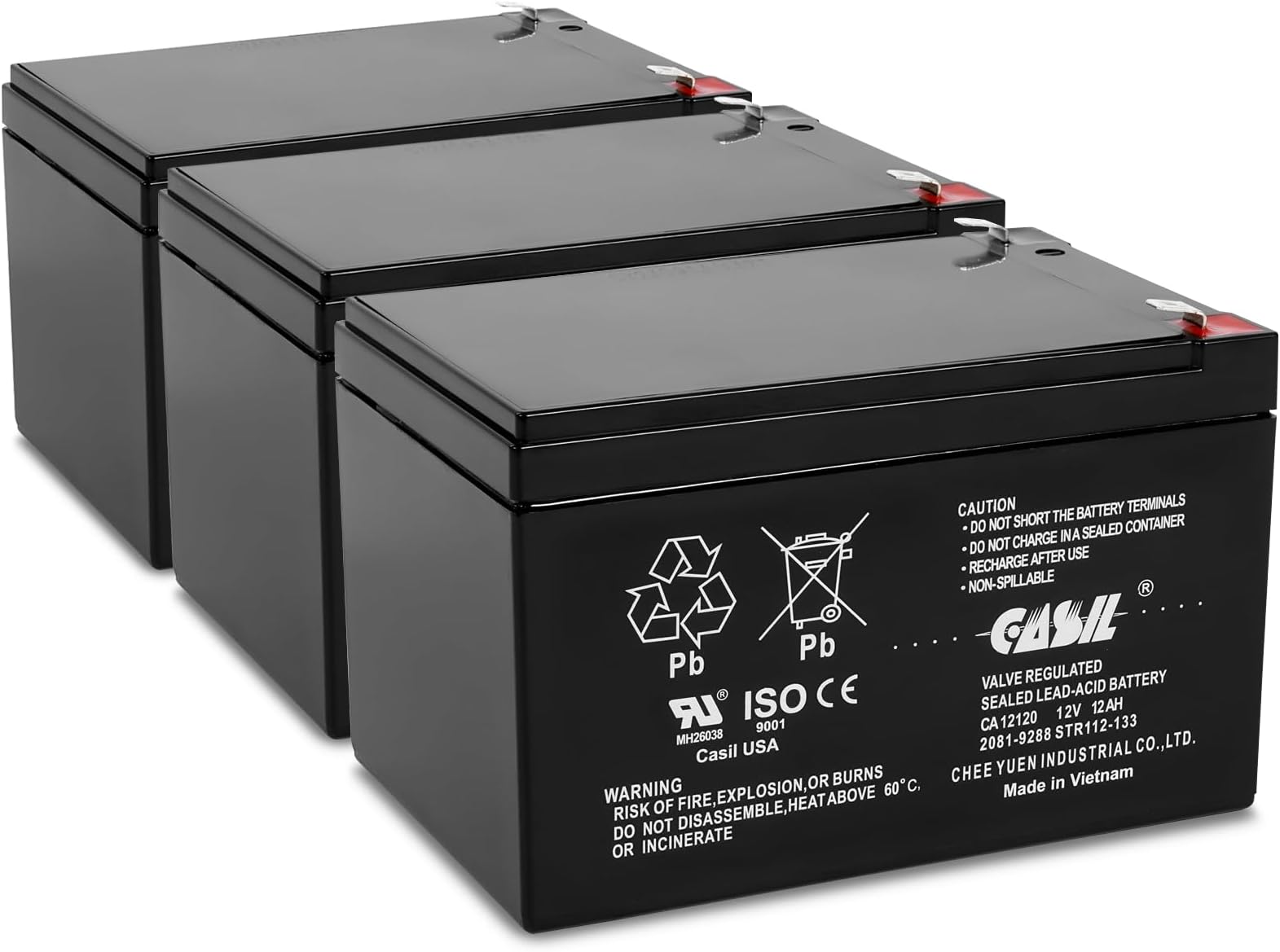 CA12120 12V 12Ah F2 Razor Battery Replacement Razor Dirt Bike Upgrade kit for Razor mx500 Razor mx650 W15128190003 Razor 15165070 Razor Dirt Rocket mx650 Battery 3 Pack