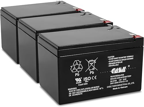 Miniatura 7 de Casil 12 V 9ah recargable sellado plomo ácido SLA AGM batería F2 paquete 2 reemplazo para maquinilla de afeitar e200 e200s e225 e300