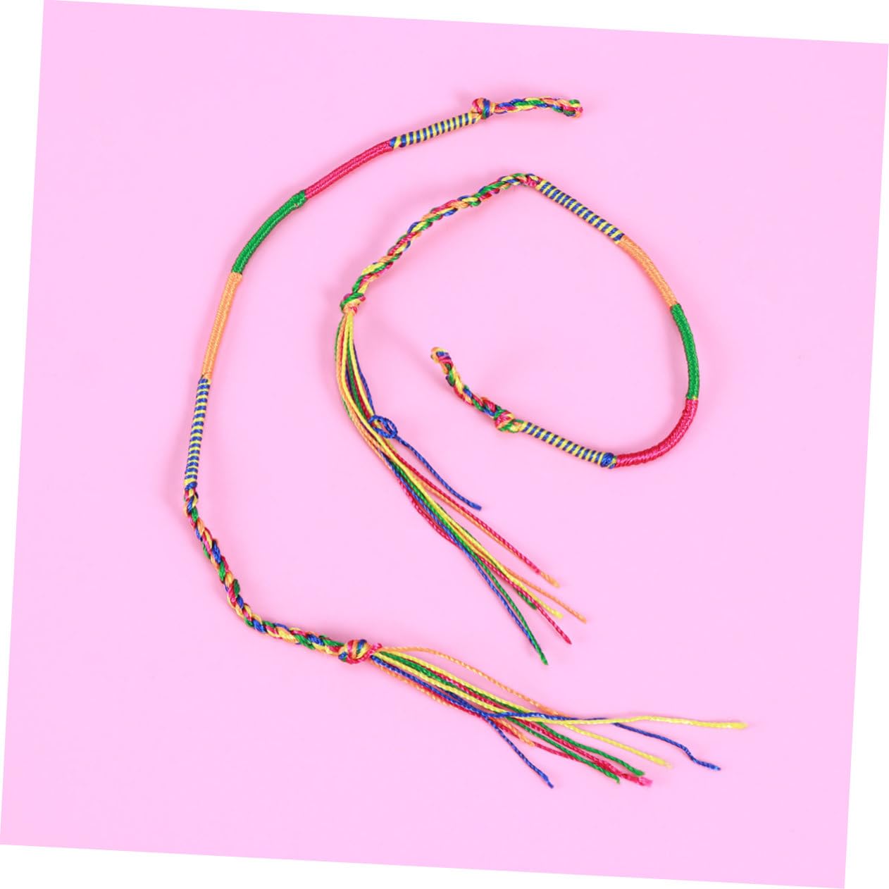 300piezas Pulsera Trenzada Colorida De Hilo De Pulseras De Amistad Para Muñecas y Tobillos Estilo y Color Aleatorio Para Festivales y Especiales