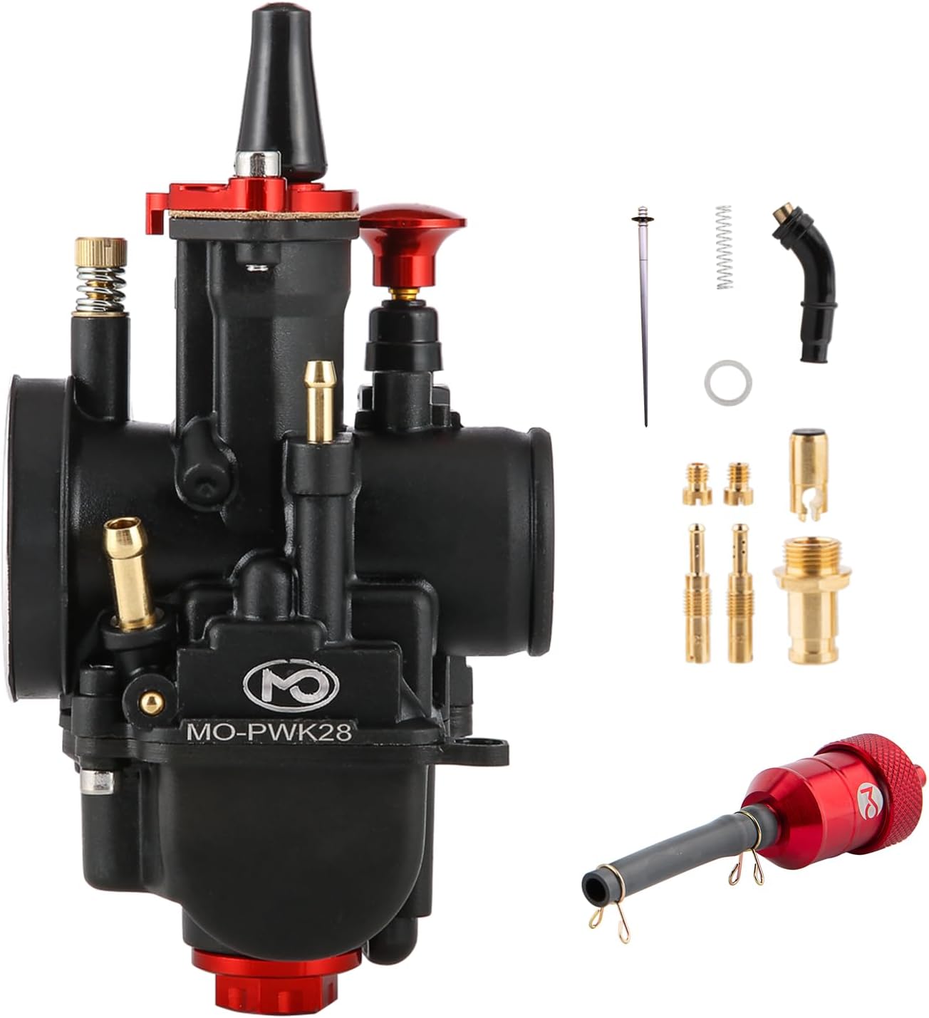 PWK28 Carburetor 28mm Carb with Carb jets for 75cc to 125cc Universal 2T 4T Engine Dirt Bike Motocross Motorcycle Scooter ATV Quad