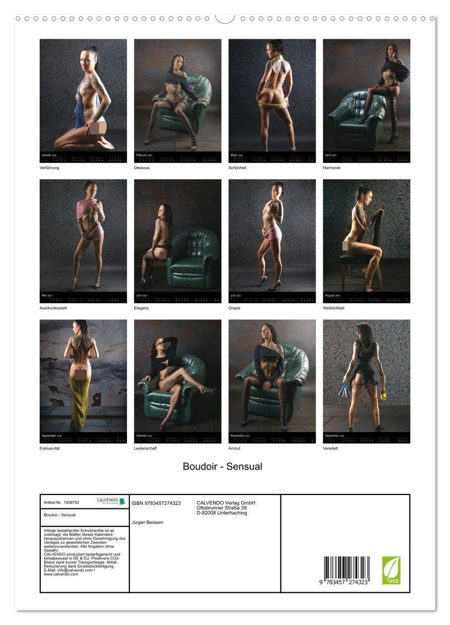 Boudoir - Sensual (hochwertiger Premium Wandkalender 2026 DIN A2 hoch), Kunstdruck in Hochglanz: Dieser Kalender ist mehr als nur ein Schmuckstück für ... reifer Weiblichkeit (CALVENDO Erotik)