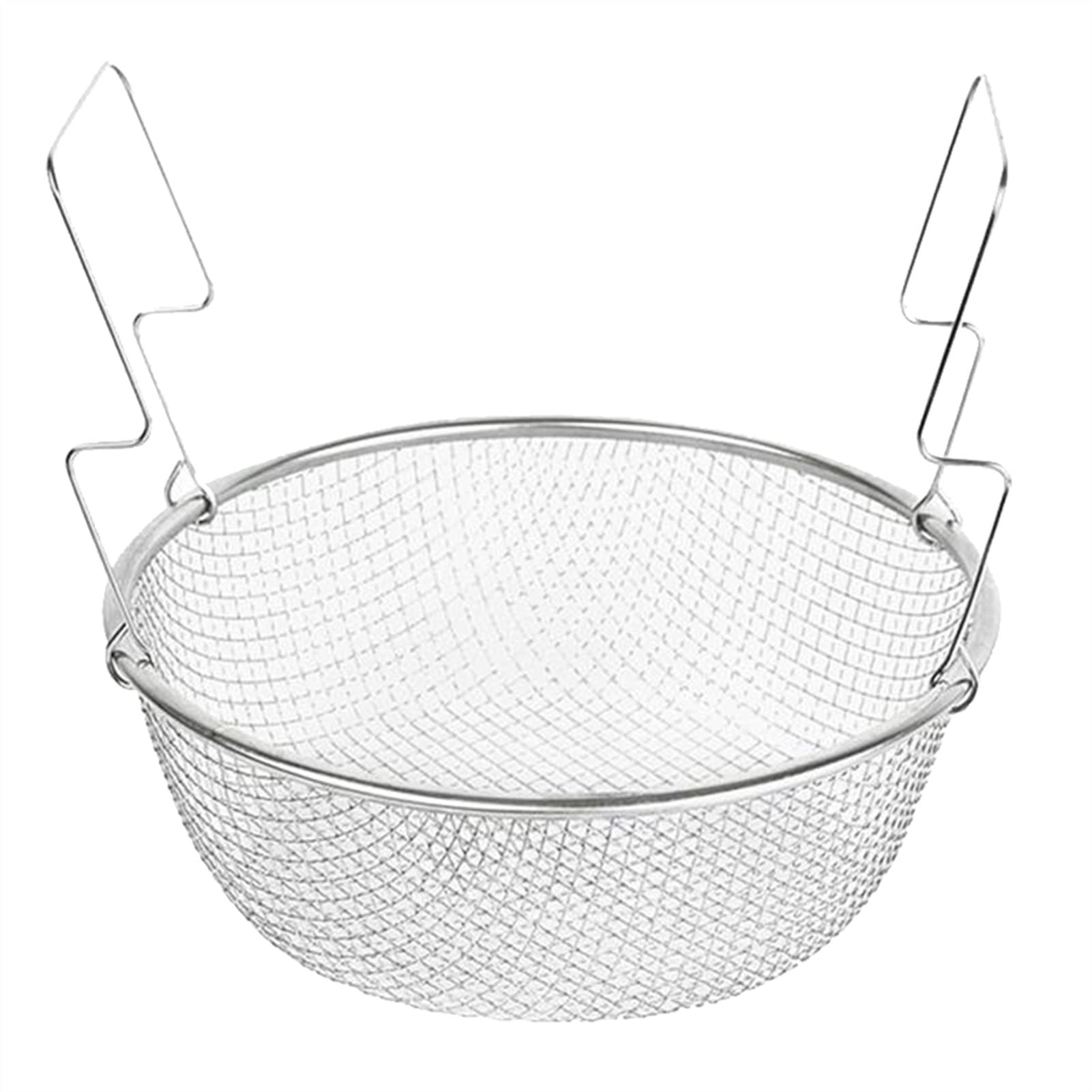 Filtro de alimentos Freidora Colador patatas fritas Cubo alambre acero inoxidable Herramienta cocina 18 cm 22 Tamiz (18 cm)(21cm)