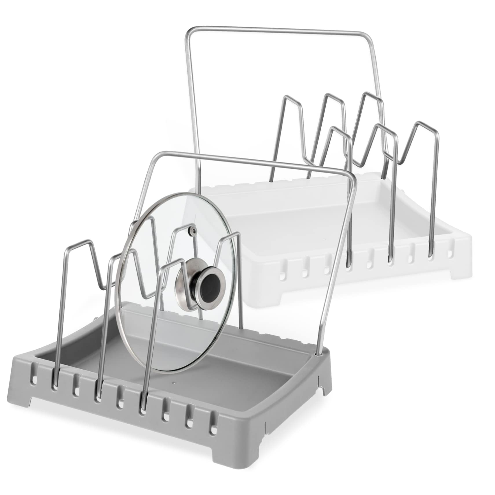 BESPORTBLE 2piezas Rejilla Para Tapas De Ollas De Cocina Organizador De Sartenes Soporte Para Tapas De Ollas Para Almacenamiento De Tablas De Cortar El Hogar