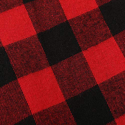 Image of OCHENTA Men's & Boys' Long Sleeve Button Down Plaid Flannel Shirt