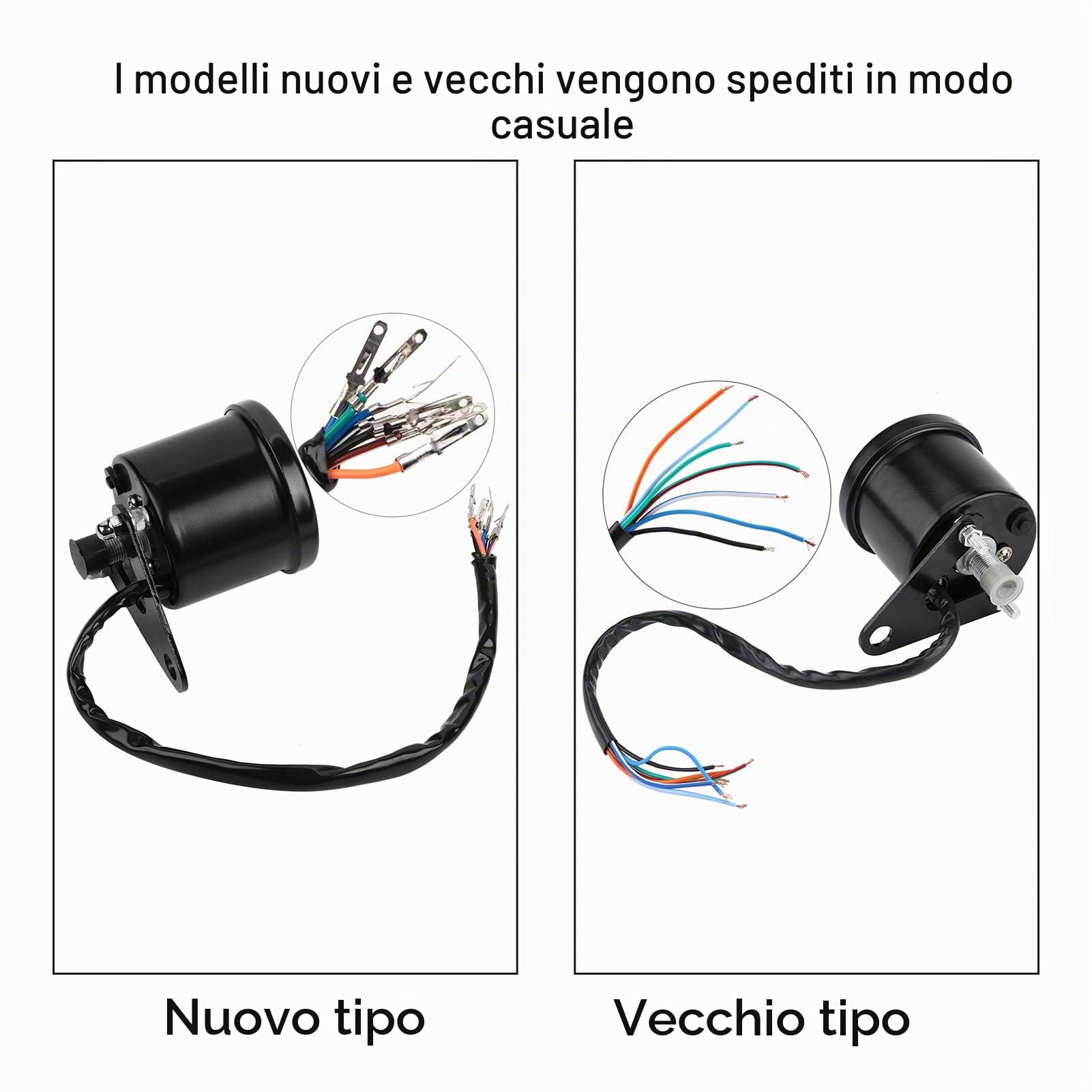 Qiilu Tachimetro universale per motocicletta, universale, 0 ~ 160 KM/H, Moto digitale LED LCD, tachimetro velocità Calibro Retro Nero